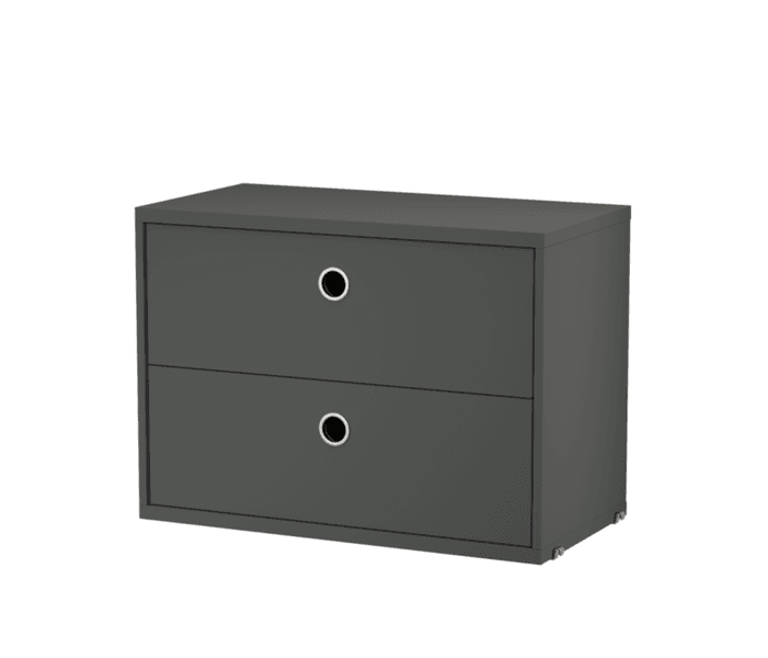 String - Skuffeseksjon - W58 x H42 x D30 - Mørk Grå